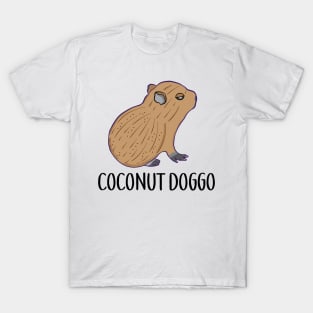 Coconut Doggo Capybara Cute Meme Kawaii Baby Capybara T-Shirt